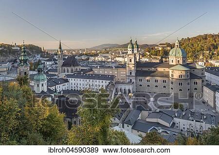 View of Salzburg Cathedral and Old Town, City of Salzburg, Salzburg, Austria, Europe View Large Photo Image Stock Photo - View of Salzburg Cathedral and Old Town, City of Salzburg, Salzburg, Austria, Europe. Fotosearch