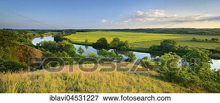 Stock Photo - View of the river Saale, Natural Park Unteres Saaletal, near Wettin, Saxony-Anhalt, Germany, Europe. Fotosearch