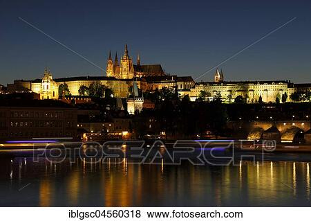 View on Prague Castle at night, Prague, Czech Republic, Europe View Large Photo Image Stock Photo - View on Prague Castle at night, Prague, Czech Republic, Europe. Fotosearch