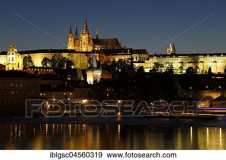 View on Prague Castle at night, Prague, Czech Republic, Europe View Large Photo Image Stock Photo - View on Prague Castle at night, Prague, Czech Republic, Europe. Fotosearch