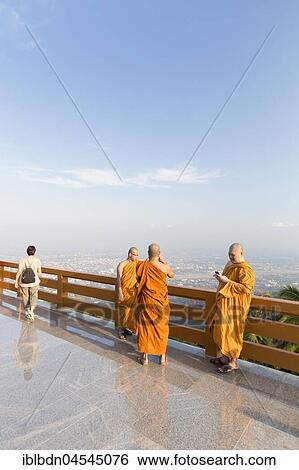 Stock Photograph - View over Chiang Mai from Wat Phra That Doi Suthep temple, Chiang Mai, Thailand, Asia. Fotosearch