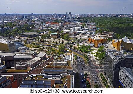View over the DaimlerChrysler area at Potsdamer Platz, Berlin, Tiergarten, Germany, Europe View Large Photo Image Stock Photo - View over the DaimlerChrysler area at Potsdamer Platz, Berlin, Tiergarten, Germany, Europe. Fotosearch