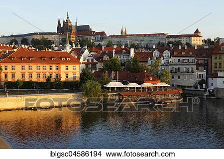 View over the historic centre to the castle, Prague, Czech Republic, Europe View Large Photo Image Picture - View over the historic centre to the castle, Prague, Czech Republic, Europe. Fotosearch