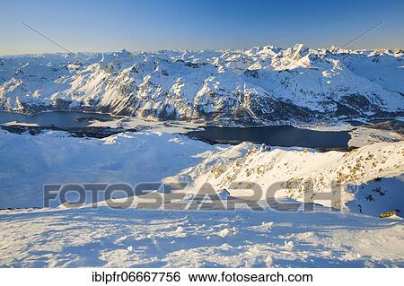 Stock Photograph - View Piz Corvatsch, 3451m, Grisons, Switzerland, Europe. Fotosearch