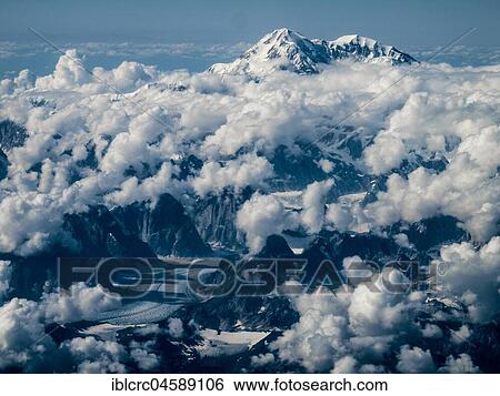 View when approaching Anchorage airport with Mount McKinley or Denali and Matanuska Glacier, Alaska, USA, North America View Large Photo Image Stock Photograph - View when approaching Anchorage airport with Mount McKinley or Denali and Matanuska Glacier, Alaska, USA, North America. Fotosearch