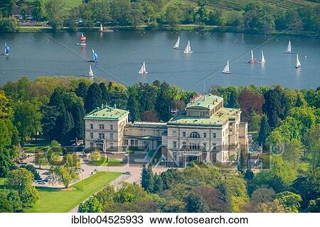 Villa Hügel with sailing boats on Lake Baldeney, Essen, Ruhr area, North Rhine-Westphalia, Germany, Europe View Large Photo Image Stock Image - Villa Hügel with sailing boats on Lake Baldeney, Essen, Ruhr area, North Rhine-Westphalia, Germany, Europe. Fotosearch