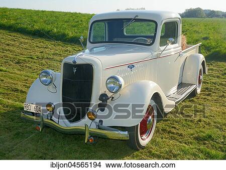 Vintage car Ford Pick-up, built in 1935, vintage car rally, Skurup, Scania, Sweden, Europe View Large Photo Image Picture - Vintage car Ford Pick-up, built in 1935, vintage car rally, Skurup, Scania, Sweden, Europe. Fotosearch