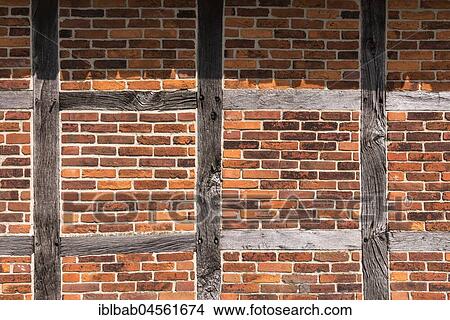 Wall of half-timbered house, detail, Scheunenviertel, Schlüsselburg on the river Weser, Petershagen, North Rhine-Westphalia, Germany, Europe View Large Photo Image Picture - Wall of half-timbered house, detail, Scheunenviertel, Schlüsselburg on the river Weser, Petershagen, North Rhine-Westphalia, Germany, Europe. Fotosearch