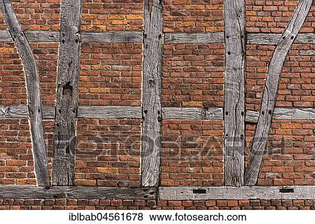 Wall of half-timbered house, detail, Scheunenviertel, Schlüsselburg on the river Weser, Petershagen, North Rhine-Westphalia, Germany, Europe View Large Photo Image Stock Photo - Wall of half-timbered house, detail, Scheunenviertel, Schlüsselburg on the river Weser, Petershagen, North Rhine-Westphalia, Germany, Europe. Fotosearch