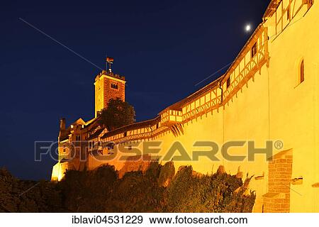 Wartburg, night shot, after restoration 2014, Eisenach, Thuringia, Germany, Europe View Large Photo Image Stock Photo - Wartburg, night shot, after restoration 2014, Eisenach, Thuringia, Germany, Europe. Fotosearch