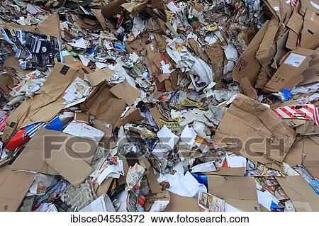 Waste paper for recycling in a recycling plant, Germany, Europe View Large Photo Image Stock Image - Waste paper for recycling in a recycling plant, Germany, Europe. Fotosearch