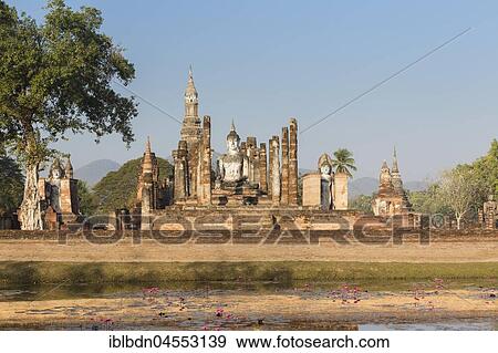 Wat Mahathat, Sukhothai historical park, Sukhothai, Thailand, Asia View Large Photo Image Stock Photo - Wat Mahathat, Sukhothai historical park, Sukhothai, Thailand, Asia. Fotosearch