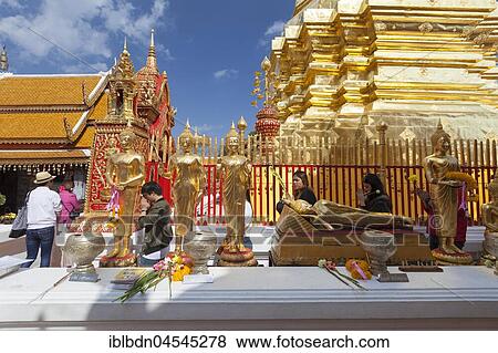 Wat Phra That Doi Suthep temple, Chiang Mai, Thailand, Asia View Large Photo Image Stock Photo - Wat Phra That Doi Suthep temple, Chiang Mai, Thailand, Asia. Fotosearch