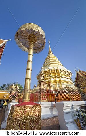 Wat Phra That Doi Suthep temple, Chiang Mai, Thailand, Asia View Large Photo Image Stock Photography - Wat Phra That Doi Suthep temple, Chiang Mai, Thailand, Asia. Fotosearch