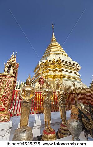 Wat Phra That Doi Suthep temple, Chiang Mai, Thailand, Asia View Large Photo Image Stock Photography - Wat Phra That Doi Suthep temple, Chiang Mai, Thailand, Asia. Fotosearch