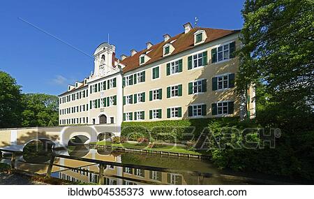 Stock Image - Water castle Sandizell, Schrobenhausen, Upper Bavaria, Bavaria, Germany, Europe. Fotosearch