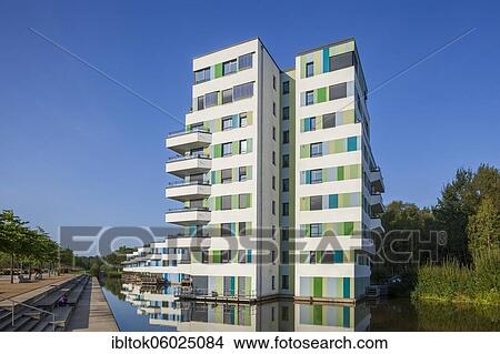 Water Houses, International Building Exhibition IBA, Wilhelmsburg, Hamburg, Germany, Europe View Large Photo Image Picture - Water Houses, International Building Exhibition IBA, Wilhelmsburg, Hamburg, Germany, Europe. Fotosearch