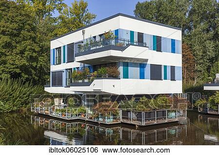 Water Houses, International Building Exhibition IBA, Wilhelmsburg, Hamburg, Germany, Europe View Large Photo Image Stock Photograph - Water Houses, International Building Exhibition IBA, Wilhelmsburg, Hamburg, Germany, Europe. Fotosearch