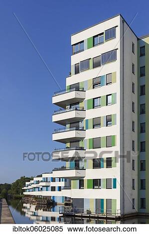 Water Houses, International Building Exhibition IBA, Wilhelmsburg, Hamburg, Germany, Europe View Large Photo Image Stock Photography - Water Houses, International Building Exhibition IBA, Wilhelmsburg, Hamburg, Germany, Europe. Fotosearch