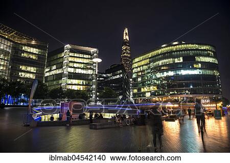 Waterfront at night, More London Riverside, The Shard at back, London, England, United Kingdom, Europe View Large Photo Image Stock Image - Waterfront at night, More London Riverside, The Shard at back, London, England, United Kingdom, Europe. Fotosearch