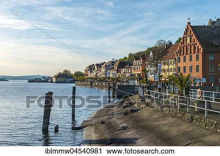 Stock Image - Waterfront, Meersburg, Baden-Württemberg, Germany, Europe. Fotosearch