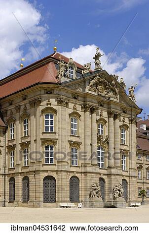Stock Image - Weißenstein castle, Pommersfelden, Upper Franconia, Franconia, Bavaria, Germany, Europe. Fotosearch
