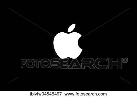White Apple logo on black background View Large Photo Image Stock Photo - White Apple logo on black background. Fotosearch