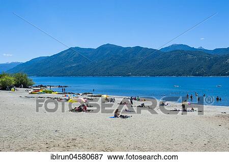 White sand beach Lago Caburga near Pucon, southern Chile View Large Photo Image Stock Photo - White sand beach Lago Caburga near Pucon, southern Chile. Fotosearch