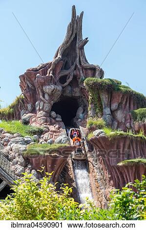 Stock Image - White water course, California Adventure Park, Disneyland Resort, Anaheim, California, USA, North America. Fotosearch