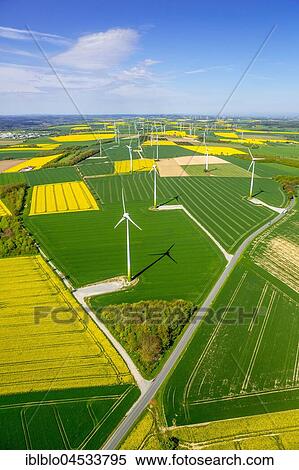 Wind park, wind energy plant, alternative energy, Haarstrang near Rüthen, rape fields on the city boundaries between Rüthen, Warstein-Belecke and Anröchte, agriculture, old barn, fields, meadows, farmland, aerial photo, Rüthen, Sauerland, North Rhine-West View Large Photo Image Stock Photography - Wind park, wind energy plant, alternative energy, Haarstrang near Rüthen, rape fields on the city boundaries between Rüthen, Warstein-Belecke and Anröchte, agriculture, old barn, fields, meadows, farmland, aerial photo, Rüthen, Sauerland, North Rhine-West. Fotosearch
