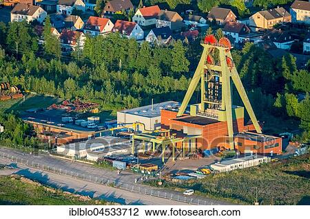 Winding tower of the former coal mine Haus Aden, evening light, Bergkamen, Ruhr area, North Rhine-Westphalia, Germany, Europe View Large Photo Image Stock Image - Winding tower of the former coal mine Haus Aden, evening light, Bergkamen, Ruhr area, North Rhine-Westphalia, Germany, Europe. Fotosearch