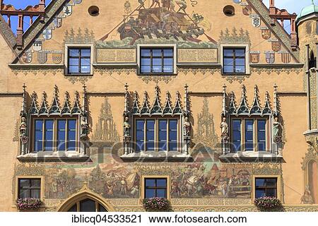 Window with six electoral sculptures, town hall, Ulm, Baden-Württemberg, Germany, Europe View Large Photo Image Stock Image - Window with six electoral sculptures, town hall, Ulm, Baden-Württemberg, Germany, Europe. Fotosearch