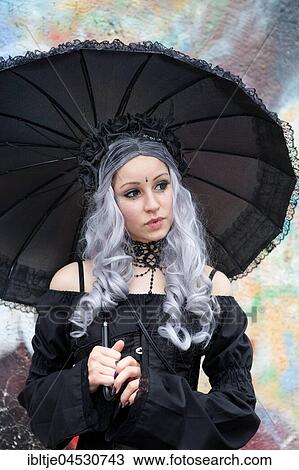 Woman in gothic clothes, Wave Gotik Treffen, Leipzig, Saxony, Germany, Europe View Large Photo Image Stock Image - Woman in gothic clothes, Wave Gotik Treffen, Leipzig, Saxony, Germany, Europe. Fotosearch