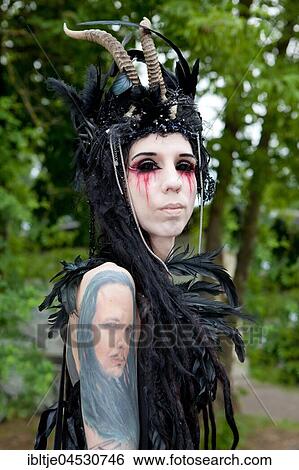 Woman in gothic clothes, Wave Gotik Treffen, Leipzig, Saxony, Germany, Europe View Large Photo Image Stock Photograph - Woman in gothic clothes, Wave Gotik Treffen, Leipzig, Saxony, Germany, Europe. Fotosearch