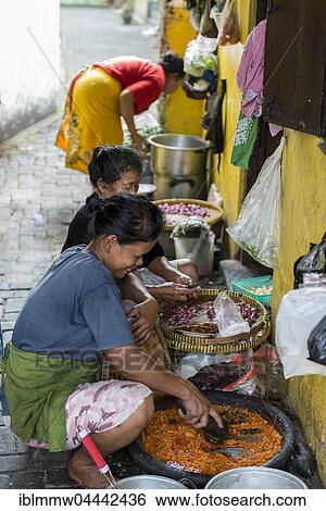 Women preparing food on the street, Yogyakarta, Java, Indonesia, Asia View Large Photo Image Stock Photograph - Women preparing food on the street, Yogyakarta, Java, Indonesia, Asia. Fotosearch