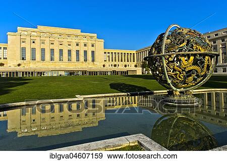 Woodrow Wilson Memorial Sphere, Palace of Nations, United Nations, Geneva, Switzerland, Europe View Large Photo Image Stock Photo - Woodrow Wilson Memorial Sphere, Palace of Nations, United Nations, Geneva, Switzerland, Europe. Fotosearch