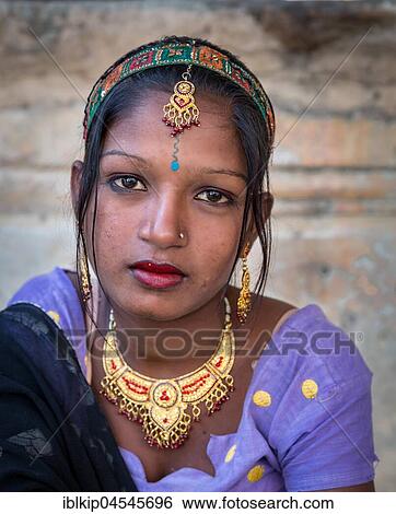 Young woman, portrait, Pushkar, Rajasthan, India, Asia View Large Photo Image Stock Photograph - Young woman, portrait, Pushkar, Rajasthan, India, Asia. Fotosearch