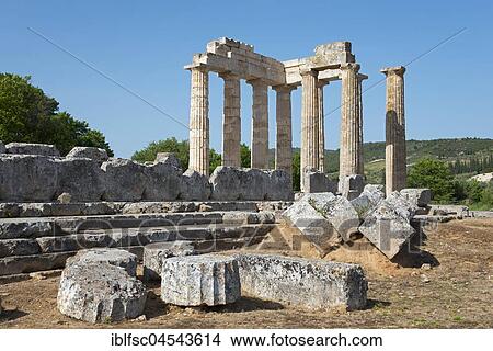 Zeus Temple, Ancient Nemea, Corinthia, Peloponnese, Greece, Europe View Large Photo Image Picture - Zeus Temple, Ancient Nemea, Corinthia, Peloponnese, Greece, Europe. Fotosearch