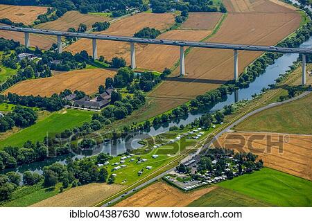 Aerial photograph, Ruhr district, Ruhr valley, Ruhr floodplains, Ruhrtalbrücke, motorway bridge, A52, camping site, Mülheim an der Ruhr, Ruhr district, North Rhine-Westphalia, Germany, Europe View Large Photo Image Stock Image - Aerial photograph, Ruhr district, Ruhr valley, Ruhr floodplains, Ruhrtalbrücke, motorway bridge, A52, camping site, Mülheim an der Ruhr, Ruhr district, North Rhine-Westphalia, Germany, Europe. Fotosearch