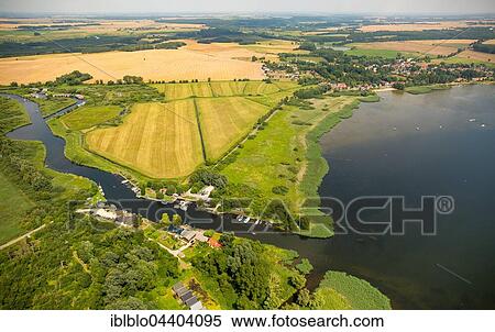 Aerial view, Aalbude Waterway, Verchen chalet, Peene River, Dargun, Mecklenburg Lake Plateau, Mecklenburg-Western Pomerania, Germany, Europe View Large Photo Image Stock Photography - Aerial view, Aalbude Waterway, Verchen chalet, Peene River, Dargun, Mecklenburg Lake Plateau, Mecklenburg-Western Pomerania, Germany, Europe. Fotosearch