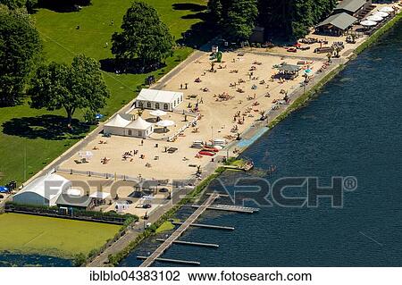 Aerial view, bathers, Seaside lido Baldeney, bathing, Essen, Ruhr district, North Rhine-Westphalia, Germany, Europe View Large Photo Image Stock Image - Aerial view, bathers, Seaside lido Baldeney, bathing, Essen, Ruhr district, North Rhine-Westphalia, Germany, Europe. Fotosearch