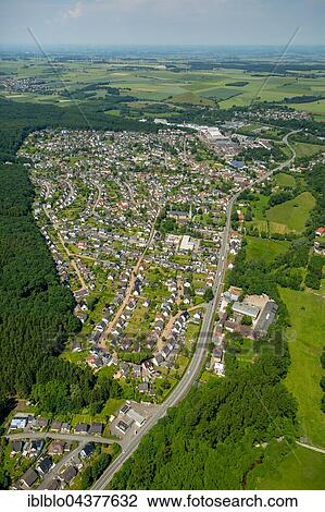 Stock Image - Aerial view, Belecke, Warstein, Sauerland, North Rhine-Westphalia, Germany, Europe. Fotosearch