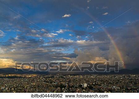 Aerial view from Swayambhunath Temple, houses in city, thunderstorm clouds, rainbow, Kathmandu, Kathmandu District, Nepal, Asia View Large Photo Image Stock Image - Aerial view from Swayambhunath Temple, houses in city, thunderstorm clouds, rainbow, Kathmandu, Kathmandu District, Nepal, Asia. Fotosearch