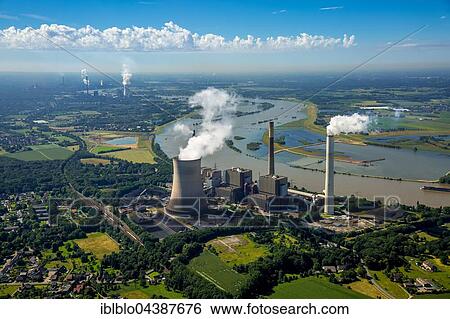 Aerial view of Voerde am Rhein coal power plant, STEAG, fossil energy, Voerde, Ruhr, Lower Rhine, North Rhine-Westphalia, Germany, Europe View Large Photo Image Stock Photograph - Aerial view of Voerde am Rhein coal power plant, STEAG, fossil energy, Voerde, Ruhr, Lower Rhine, North Rhine-Westphalia, Germany, Europe. Fotosearch