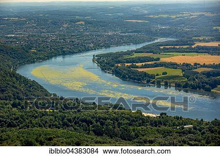 Aerial view, waterweed Elodea, Lake Baldeney, Essen, Ruhr district, North Rhine-Westphalia, Germany, Europe View Large Photo Image Picture - Aerial view, waterweed Elodea, Lake Baldeney, Essen, Ruhr district, North Rhine-Westphalia, Germany, Europe. Fotosearch