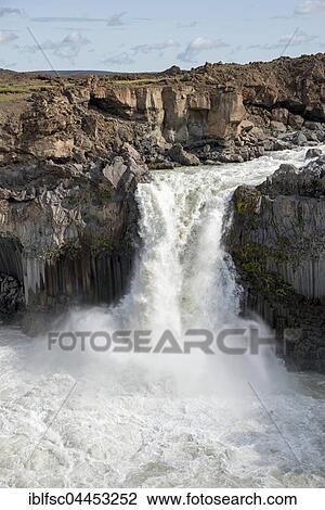 Aldeyjarfoss Waterfall, Skjalfandafljot River, Sprengisandur, Icelandic Highlands, Iceland, Europe View Large Photo Image Stock Image - Aldeyjarfoss Waterfall, Skjalfandafljot River, Sprengisandur, Icelandic Highlands, Iceland, Europe. Fotosearch