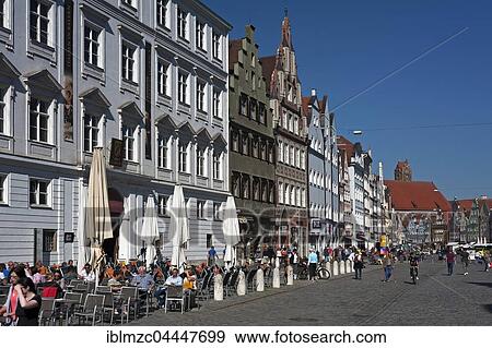 Alte Bürgerhäuser, row of historic houses, pedestrian area, historic centre, Landshut, Lower Bavaria, Germany, Europe View Large Photo Image Stock Photo - Alte Bürgerhäuser, row of historic houses, pedestrian area, historic centre, Landshut, Lower Bavaria, Germany, Europe. Fotosearch