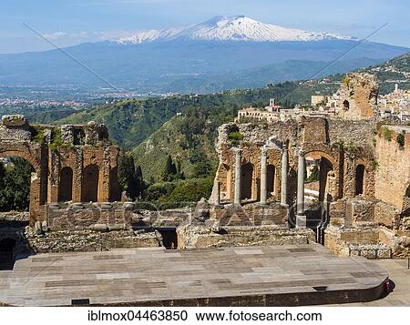 Amphitheatre ruins, Teatro Antico di Taormina, Taormina, Sicily, Italy, Europe View Large Photo Image Stock Image - Amphitheatre ruins, Teatro Antico di Taormina, Taormina, Sicily, Italy, Europe. Fotosearch