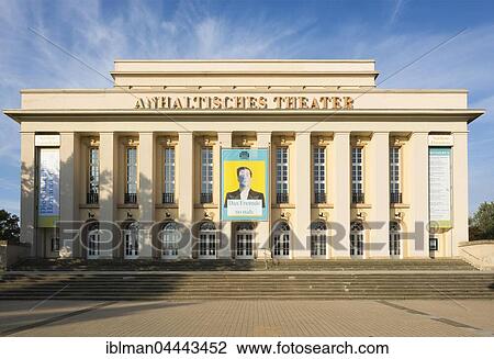 Anhalt Theatre, theater and opera, Dessau, Saxony-Anhalt, Germany, Europe View Large Photo Image Stock Image - Anhalt Theatre, theater and opera, Dessau, Saxony-Anhalt, Germany, Europe. Fotosearch