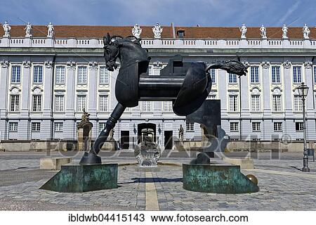 Anscavallo by J. Goertz, 1994, in front of Ansbach Residence, Middle Franconia, Franconia, Bavaria, Germany, Europe View Large Photo Image Stock Image - Anscavallo by J. Goertz, 1994, in front of Ansbach Residence, Middle Franconia, Franconia, Bavaria, Germany, Europe. Fotosearch